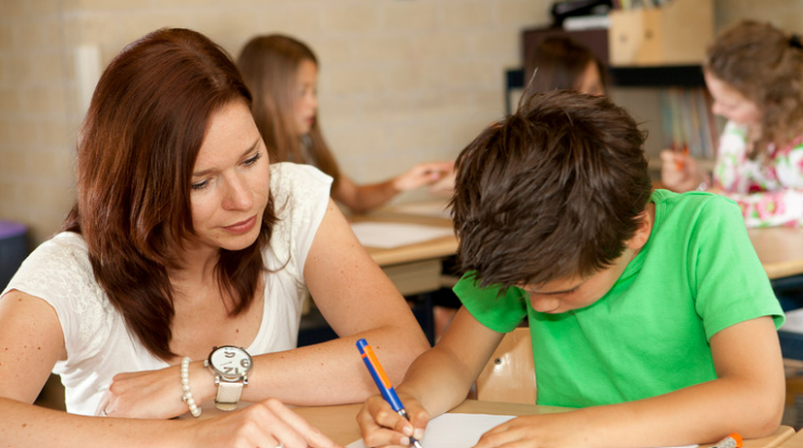 Assisting in the classroom..