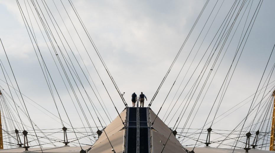 Up at The O2 Sunset Climb