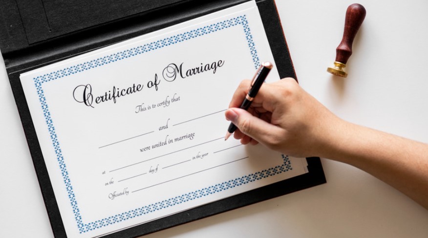 marriage certificate