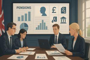 How does the Department for Work and Pensions (DWP) influence pension policy