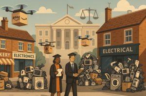What triggered the changes in electrical waste recycling regulations in the UK