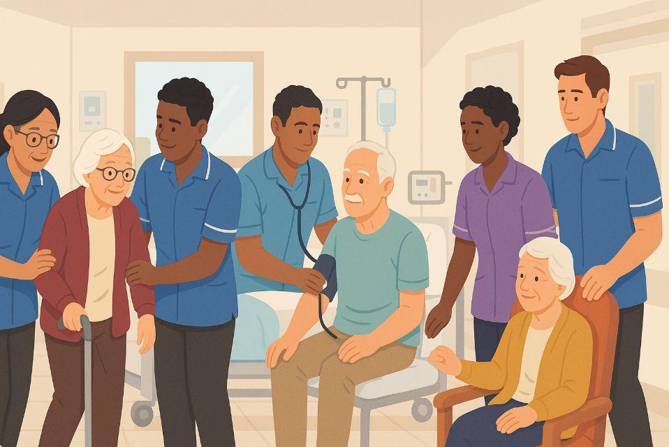 health care assistant job duties