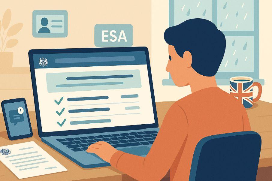 can i check my esa claim online